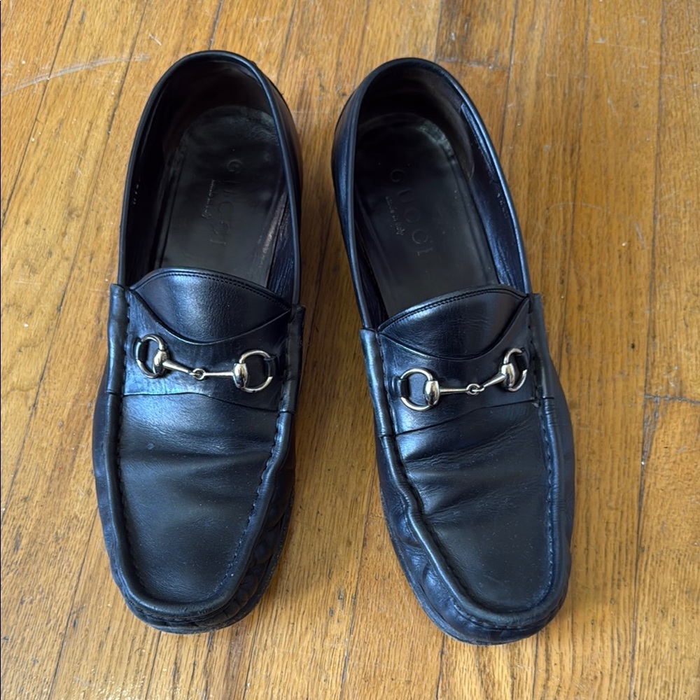 Gucci Men's Black Leather Loafers